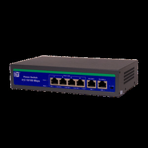ST-S40POE, (2M/76W)   POE 4-       48.      6 Ethernet  (4 PoE + 2 Up-link), .  : 100 Mb  