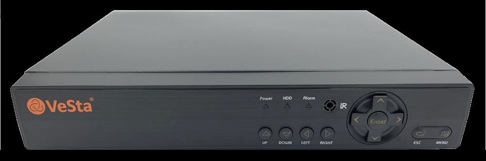 VHVR-8204 4-канальный гибридный видеорегистратор 2 Мп  (М 1HDD rev 1.0), 4 аудиовхода RCA , Разрешение записи: 1080p Видеовыходы: 1 VGA (до 1920 х 1080), 1 HDMI (до 1920 х 1080), 1 BNC-видеовыход (CVBS - PAL) Количество жестких дисков: 1 до 6 TБ (в компле