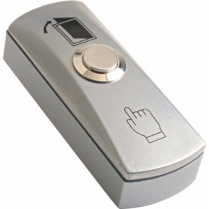 Кнопка выхода AT-H805A, металлическая, накладная, габариты 82х32х25 мм тип контактов НО, цвет - серебро