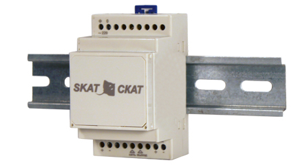 SKAT-12-1.0-DIN, ист. питания 12В, 1А, 53х88х71, на DIN, внешняя АКБ