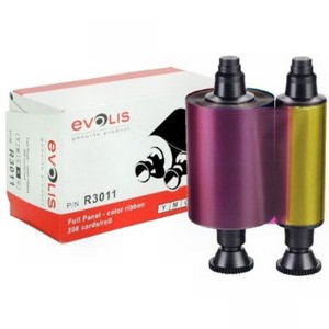 YMCKO (ар. R3011), полноцветная лента для принтеров Evolis 200 отпечатков