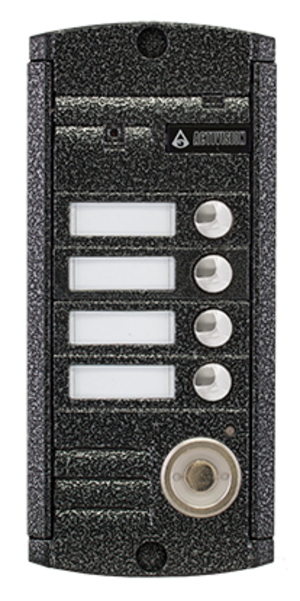 AVP-454 (PAL) TM на 4 абонента,  антивандальная накладная с ИК подветкой, 1000ТВЛ.Встроенный Touch Memory считыватель.